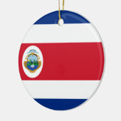 Costa Rica flag Ceramic Ornament (Links)