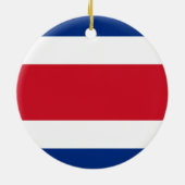 Costa Rica flag Ceramic Ornament (Achterkant)