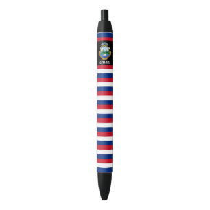 Costa Rica Flag Cute Patriotic Zwarte Inkt Pen