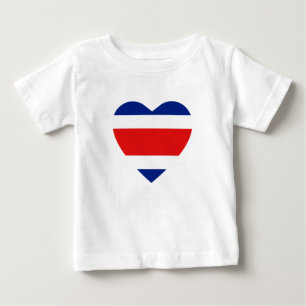 Costa Rica Flag Hart T-shirt
