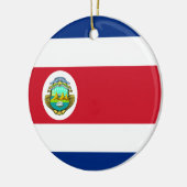 Costa Rica Flag Keramisch Ornament (Links)