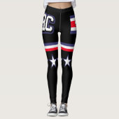 Costa Rica Flag Leggings (Voorkant)