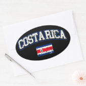 Costa Rica Flag Ovale Sticker (Envelop)
