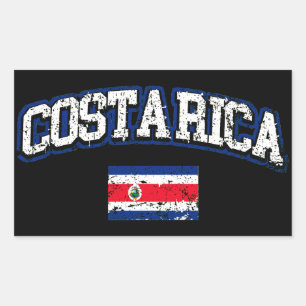 Costa Rica Flag Rechthoekige Sticker
