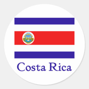 Costa Rica Flag Ronde Sticker