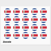Costa Rica Flag Sticker (Vel)