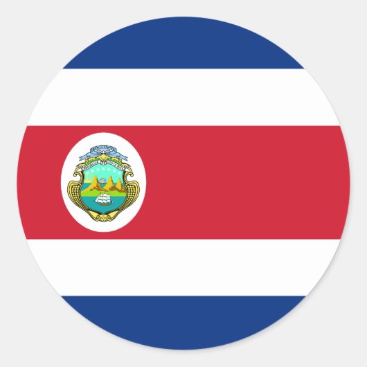 Costa Rica Flag Sticker (Voorkant)