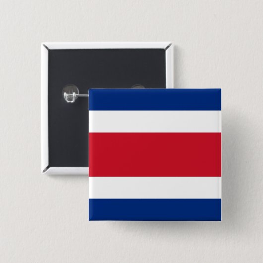 Costa Rica Flag Vierkante Button 5,1 Cm (Voorkant /achterkant)