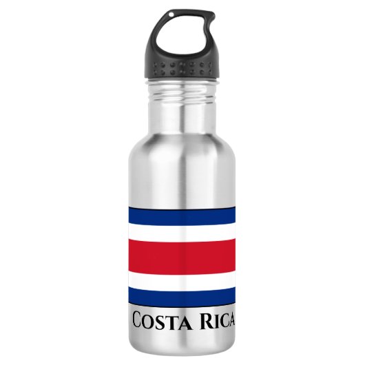Costa Rica Flag Waterfles (Voorkant)