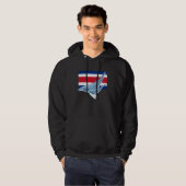 Costa Rica Flag with Humpback Whales Hoodie (Voorkant volledig)