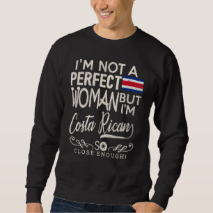 Costa Rica Flag Woman Costa Rican Pride Souvenir Trui