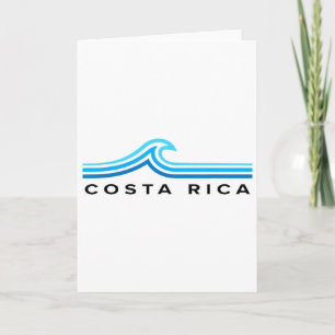 Costa Rica Golven Vintage Heren Dames Meisjes Jong Kaart