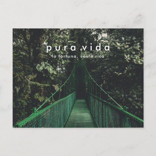 Costa Rica Hanging Bridges Canopy Carte postale (Devant)