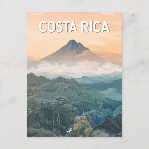 Costa Rica Illustratie Reis Kunst Vintage Briefkaart