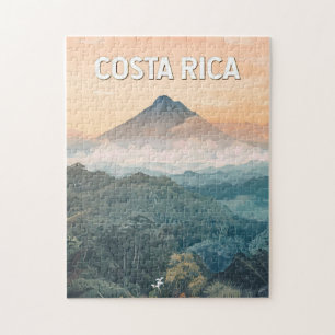 Costa Rica Illustratie Reis Kunst Vintage Legpuzzel