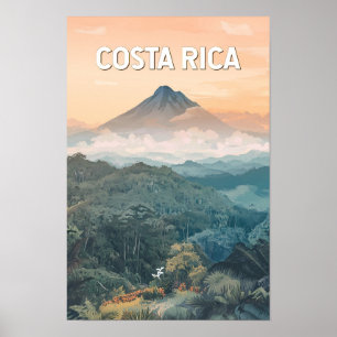 Costa Rica Illustratie Reis Kunst Vintage Poster