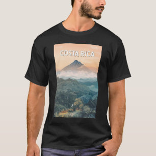 Costa Rica Illustratie Reis Kunst Vintage T-shirt