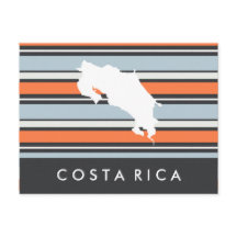 Costa Rica Kaart: Moderne strepen