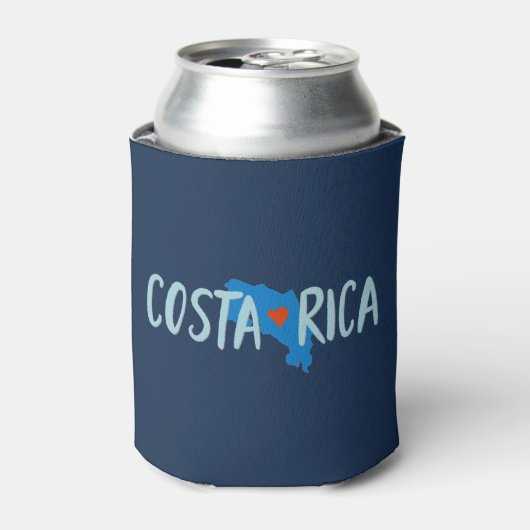 Costa Rica kaart Souvenir Blikjeskoeler (Blikje Voorkant)