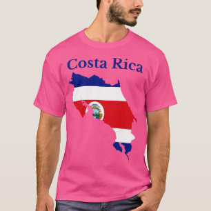 Costa Rica Kaart Vlag T-shirt