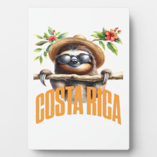 Costa Rica koele luiaard Klassiek T-shirt Fotoplaat