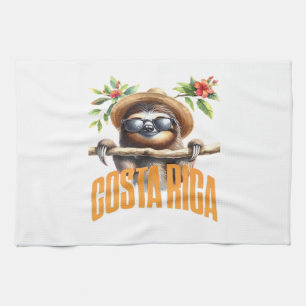 Costa Rica koele luiaard Klassiek T-shirt Theedoek