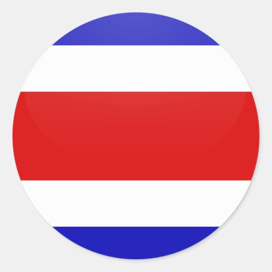 Costa Rica kwaliteit Vlag Cirkel Ronde Sticker (Voorkant)