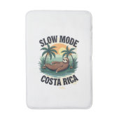 Costa Rica luiaard vintage vakantie shirt Badmat (Voorkant Verticaal)