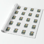 Costa Rica luiaard vintage vakantieshirt Cadeaupapier (Uitgerold)