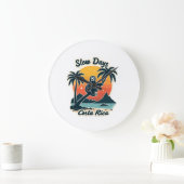 Costa Rica luiaard vintage zonsondergang reis vect Grote Klok (Huis)