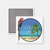 Costa Rica - Magnet Carré de 2 pouces (Recto/Verso)