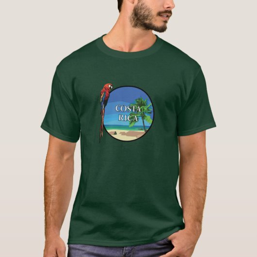 Costa Rica - Mannen - Dark T-Shirt (Voorkant)