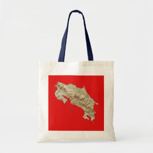 Costa Rica Map Bag Tote Bag