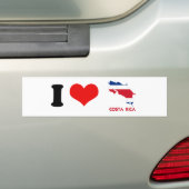 COSTA RICA MAP BUMPERSTICKER (Op auto)