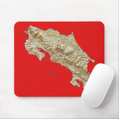 Costa Rica Map Mousepad Muismat (Met muis)