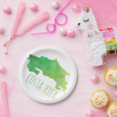 Costa Rica Map Papieren Bordje (Feest)