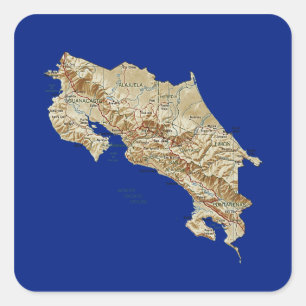Costa Rica Map Sticker