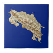 Costa Rica Map Tile Tegeltje (Voorkant)