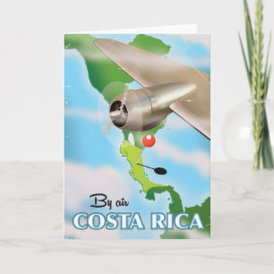 Costa Rica Map vintage-poster Feestdagen Kaart