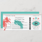 Costa Rica Mariage de la carte d'embarquement (Devant / Derrière)