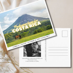 Costa Rica Mariage Enregistrer la date Carte posta