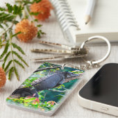 Costa Rica, Muelle - Lazy Iguana die in een boom r Sleutelhanger (Voorkant Rechts)