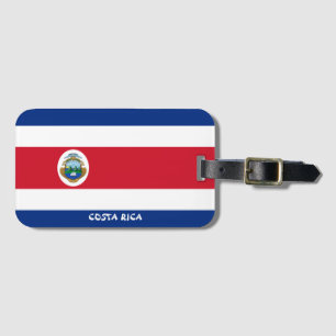Costa Rica National Flag Patriotic Bagagelabel
