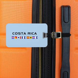 Costa Rica Nautical Maritime Sailing Flags Bagagelabel