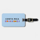 Costa Rica Nautical Maritime Sailing Flags Bagagelabel (Voorkant horizontaal)