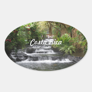Costa Rica Ovale Sticker