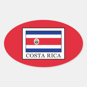 Costa Rica Ovale Sticker