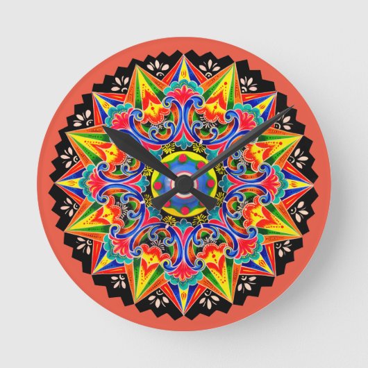 Costa Rica Ox Panier Roue Carreta Horloge Cadeau (Recto)