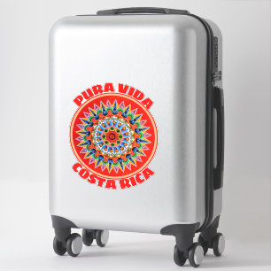 Costa Rica Oxcartwheel Pura Vida Sticker