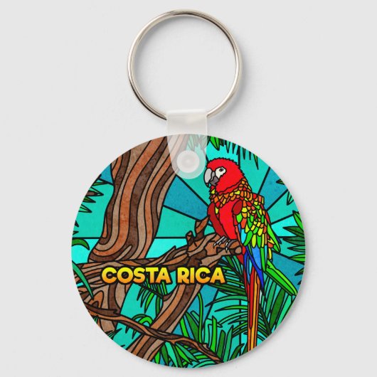 Costa Rica Parrot Sleutelhanger (Voorkant)